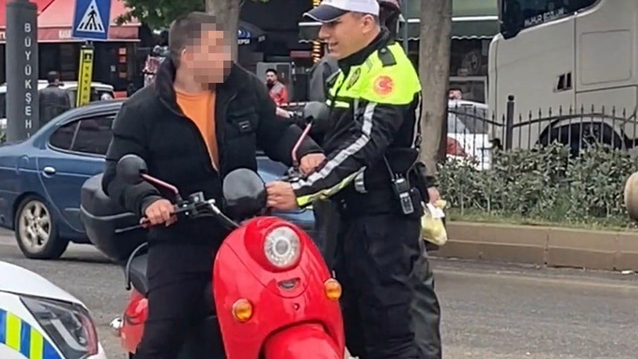 Kahramanmaraş'ta ehliyetsiz motosiklet sürücüsüne 40 bin lira ceza; araç trafikten men edildi