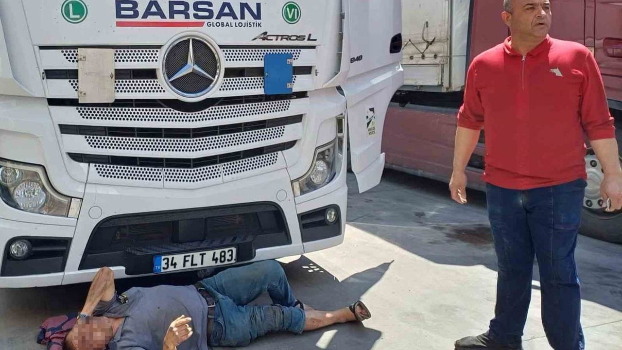 Kapıkule'de tır parkında kaza: Bir yaya hafif yaralandı