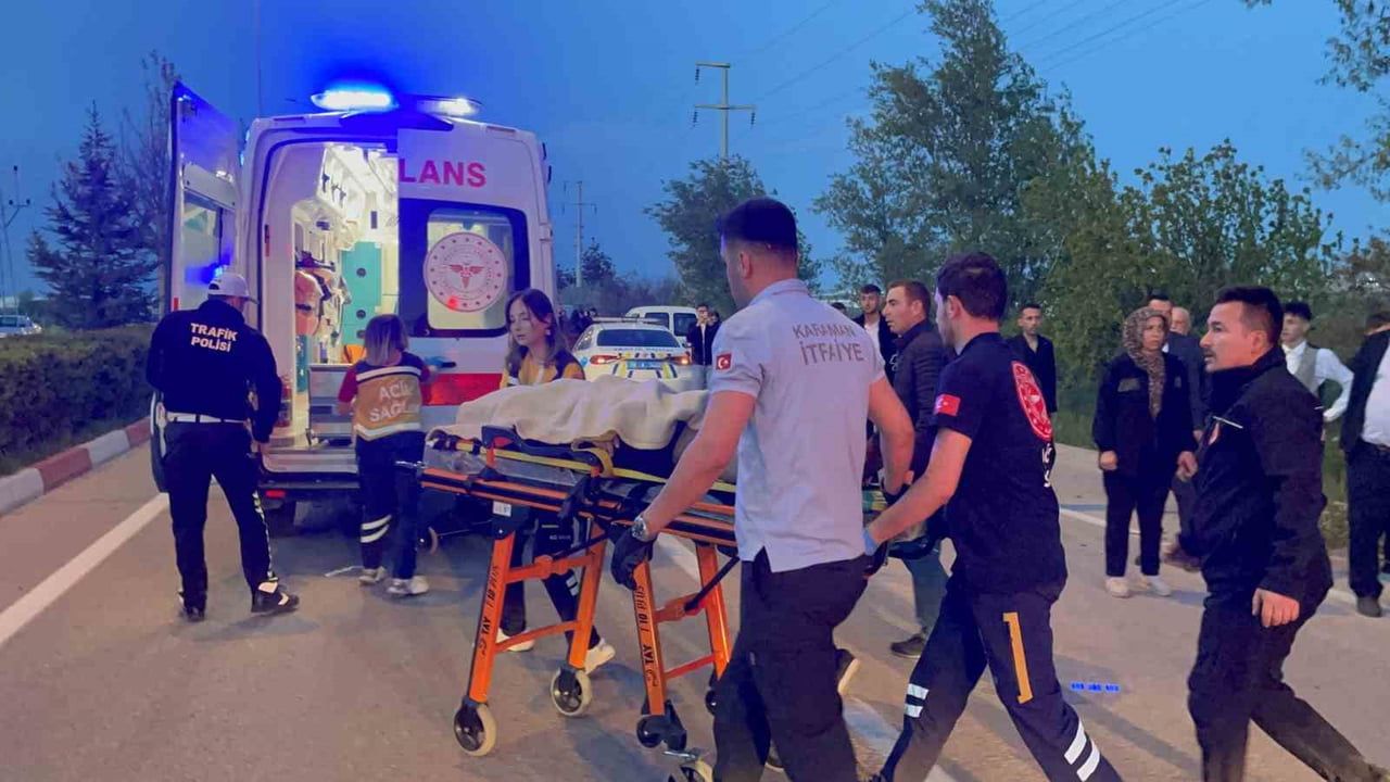 Karaman'da düğün konvoyunda kaza: 1 ölü, 1 ağır yaralı