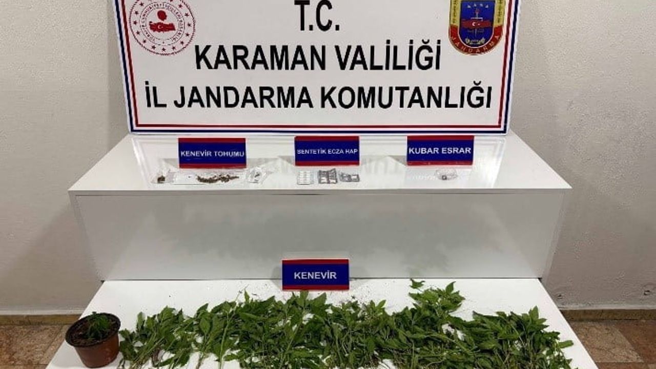 Karaman'da jandarma denetimlerinde 15 kişi tutuklandı, çok sayıda kaçak tütün ve uyuşturucu ele geçirildi