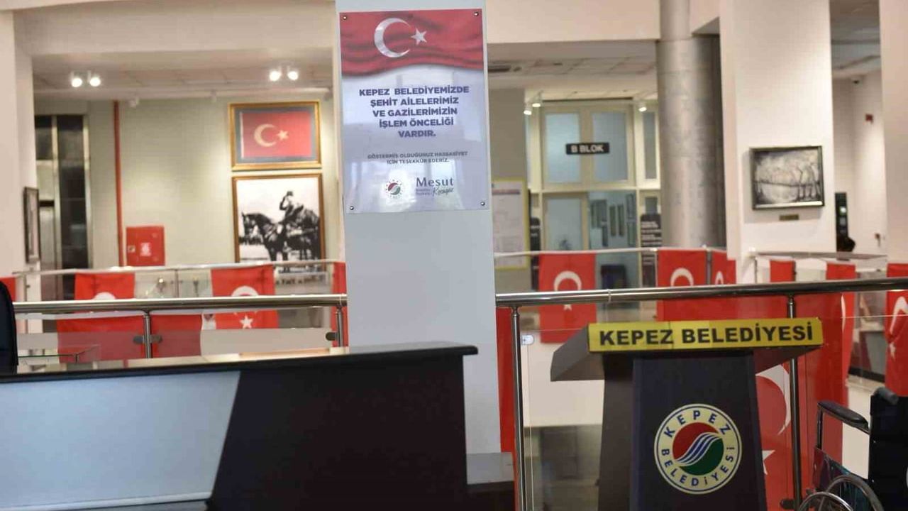 Kepez Belediyesi’nden şehit ve gazi yakınlarına işlem önceliği