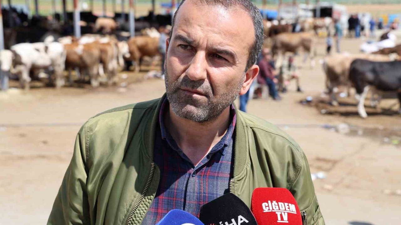 Kırşehir Canlı Hayvan Pazarı'nda 830 kiloluk inek 300 bin TL'ye satıldı