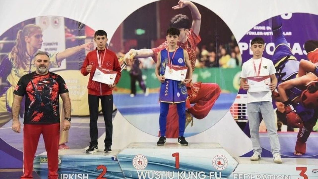 Kurtalanlı sporculardan Wushu Kungfu Türkiye Şampiyonasında dört madalya