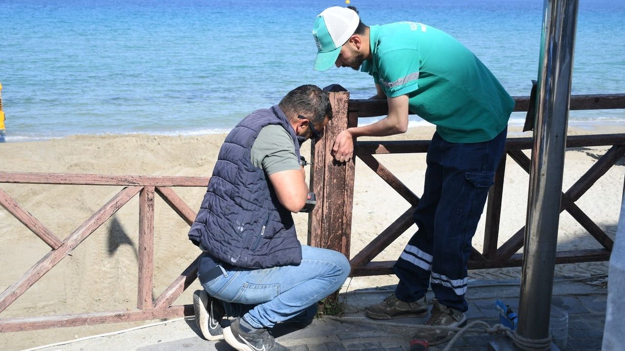 Kuşadası'nda Kadınlar Denizi Plajı yeni sezona hazırlanıyor