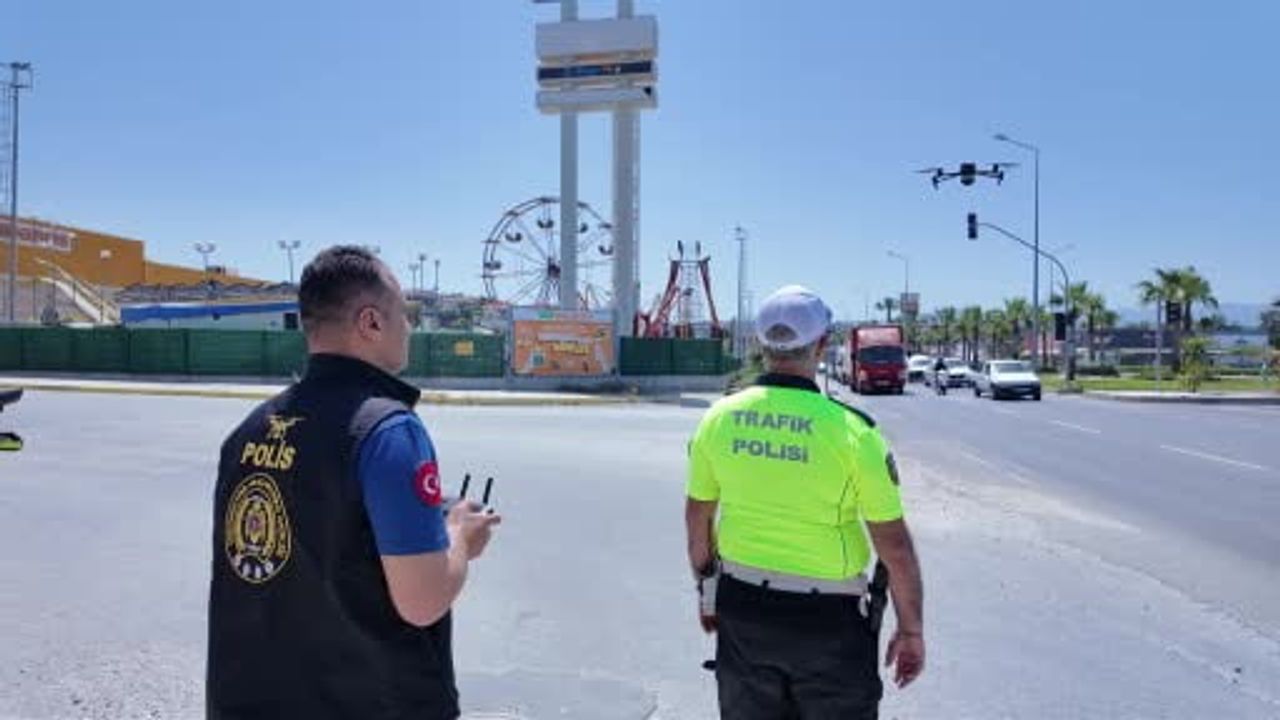 Kuşadası'nda Kurban Bayramı Öncesi Dron Destekli Trafik Denetimleri Artırıldı