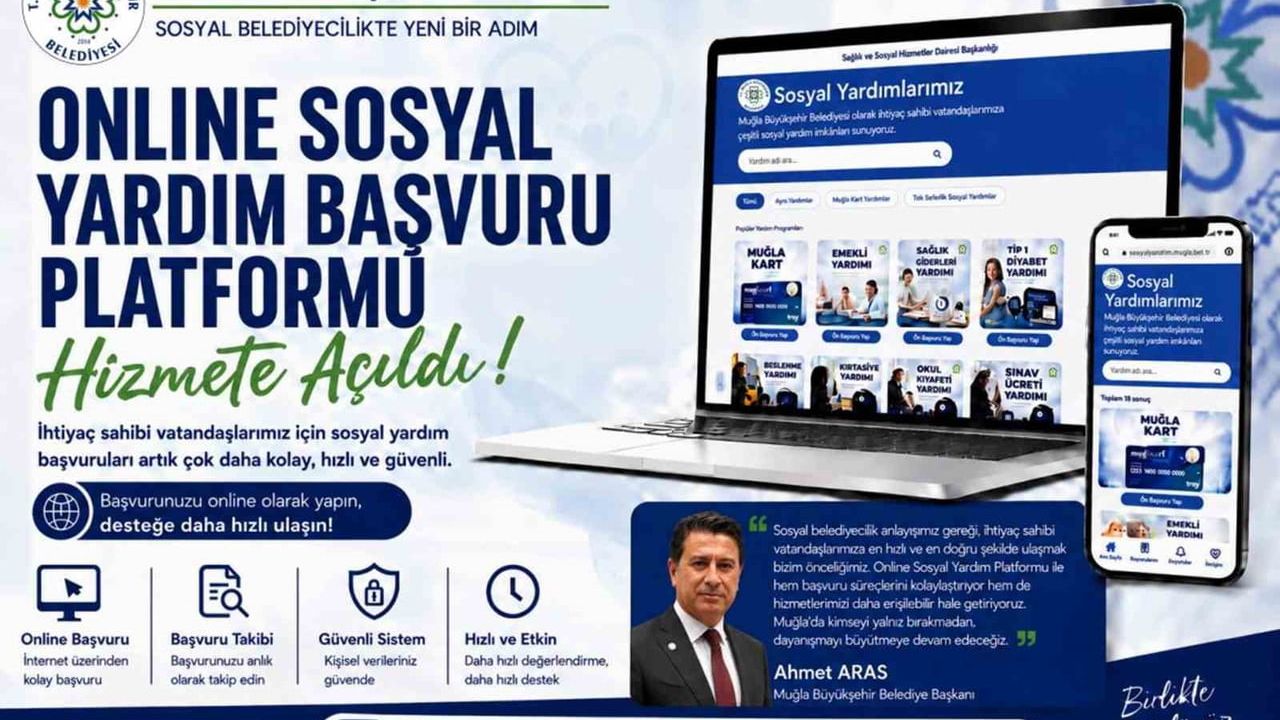 Muğla Büyükşehir sosyal yardımları dijitale taşıdı: Online Başvuru Platformu hizmete girdi