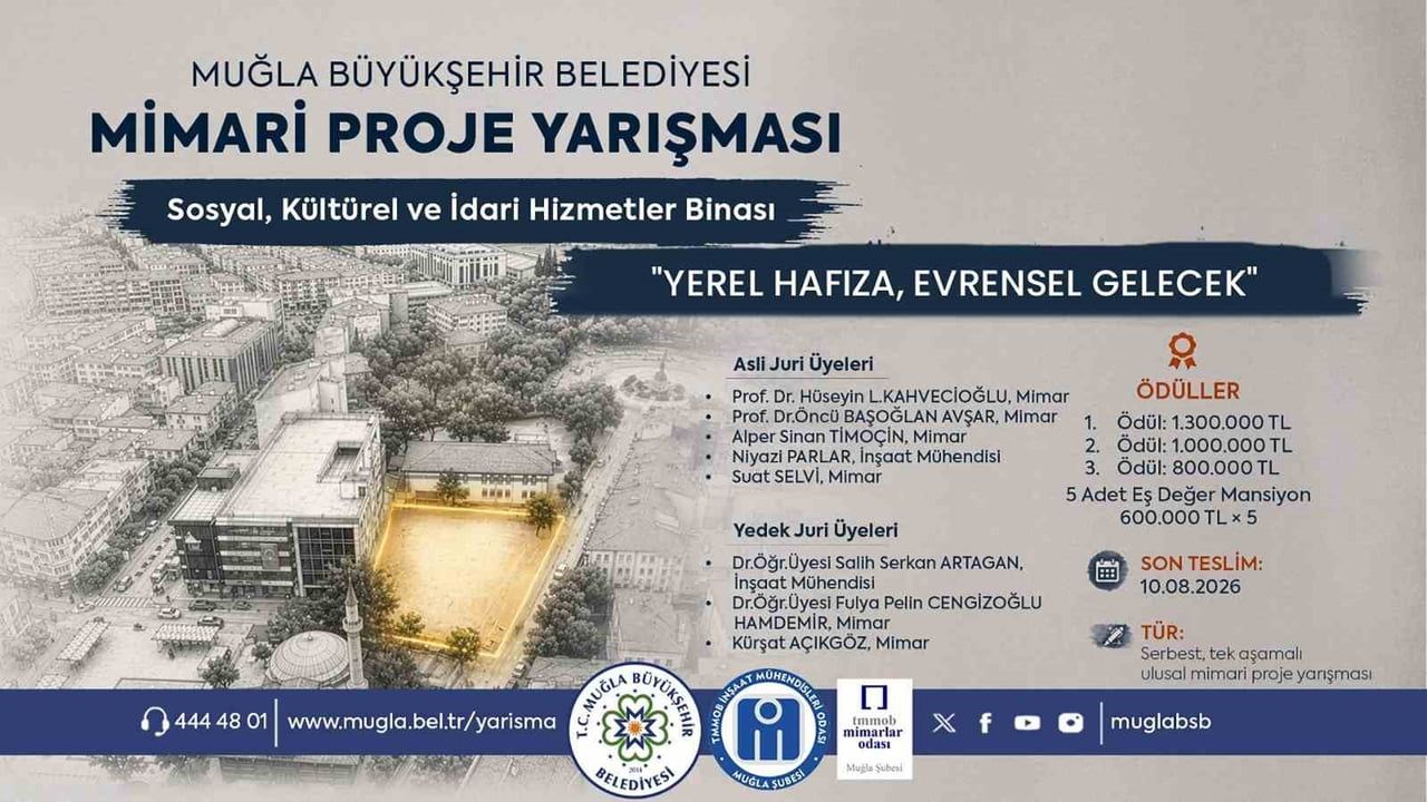 Muğla'da 'Yerel Hafıza, Evrensel Gelecek' ödüllü mimari proje yarışması başlıyor