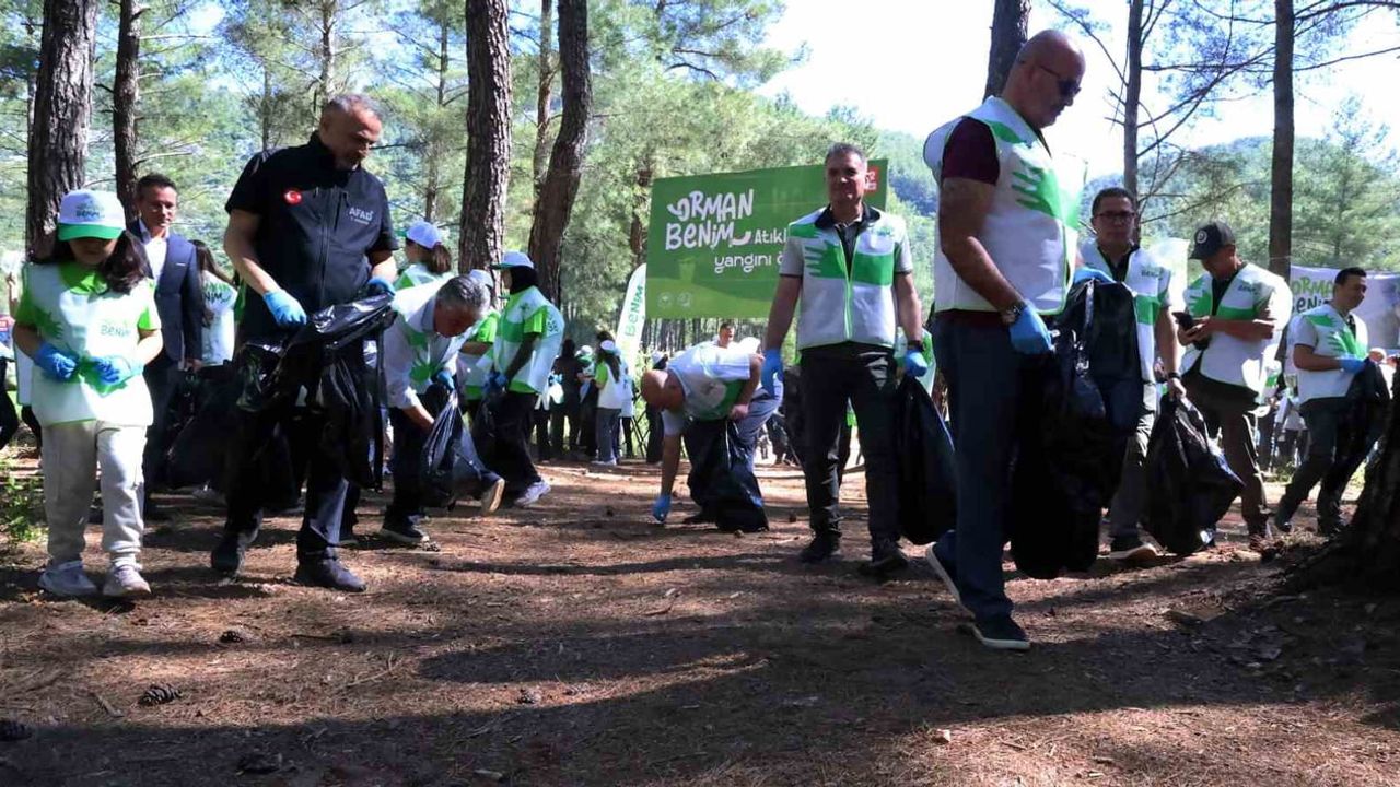 Muğla ve Aydın'da 'Orman Benim' etkinliği: 45 dakikada yarım tona yakın çöp toplandı