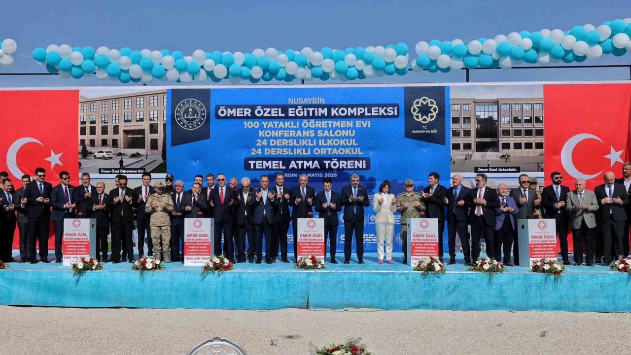 Nusaybin'de Ömer Özel Eğitim Kompleksi'nin temeli atıldı: 100 yataklı öğretmenevi ve 24'er derslikli okullar
