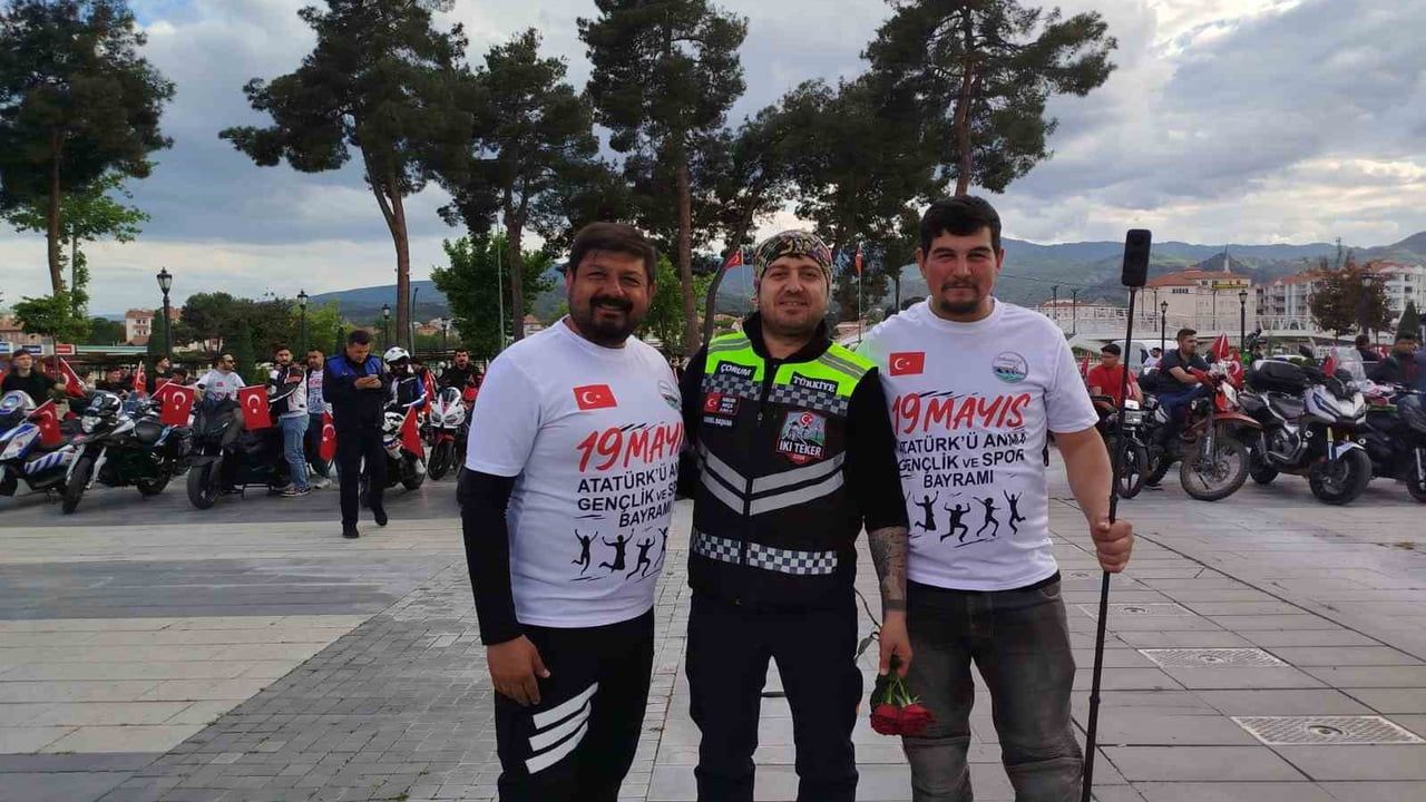Osmancık'ta 19 Mayıs için motosiklet konvoyu düzenlendi