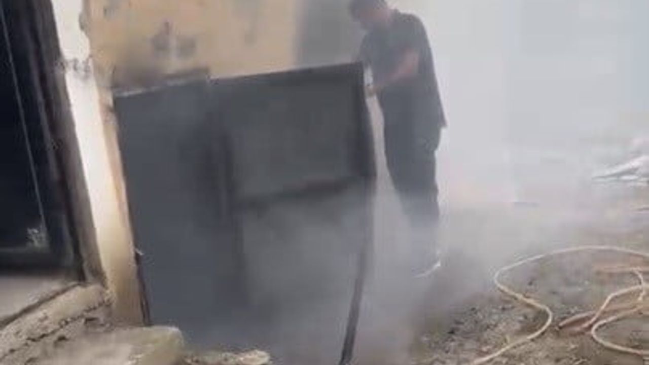 Osmaniye Düziçi'de kiler yangınında anne kedi ve 3 yavrusu kurtarıldı