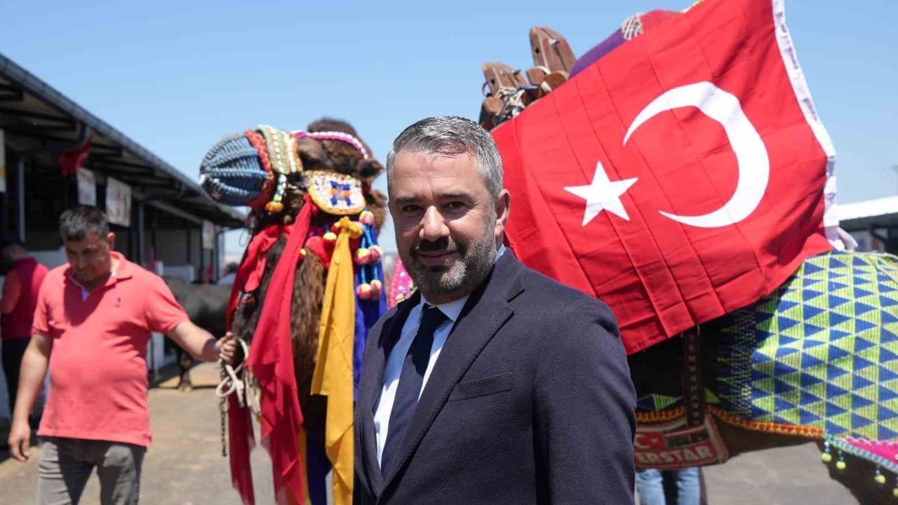 Pursaklar Kurban Pazarı açıldı: Tonluk develer ve danalar vatandaşların ilgisini çekti