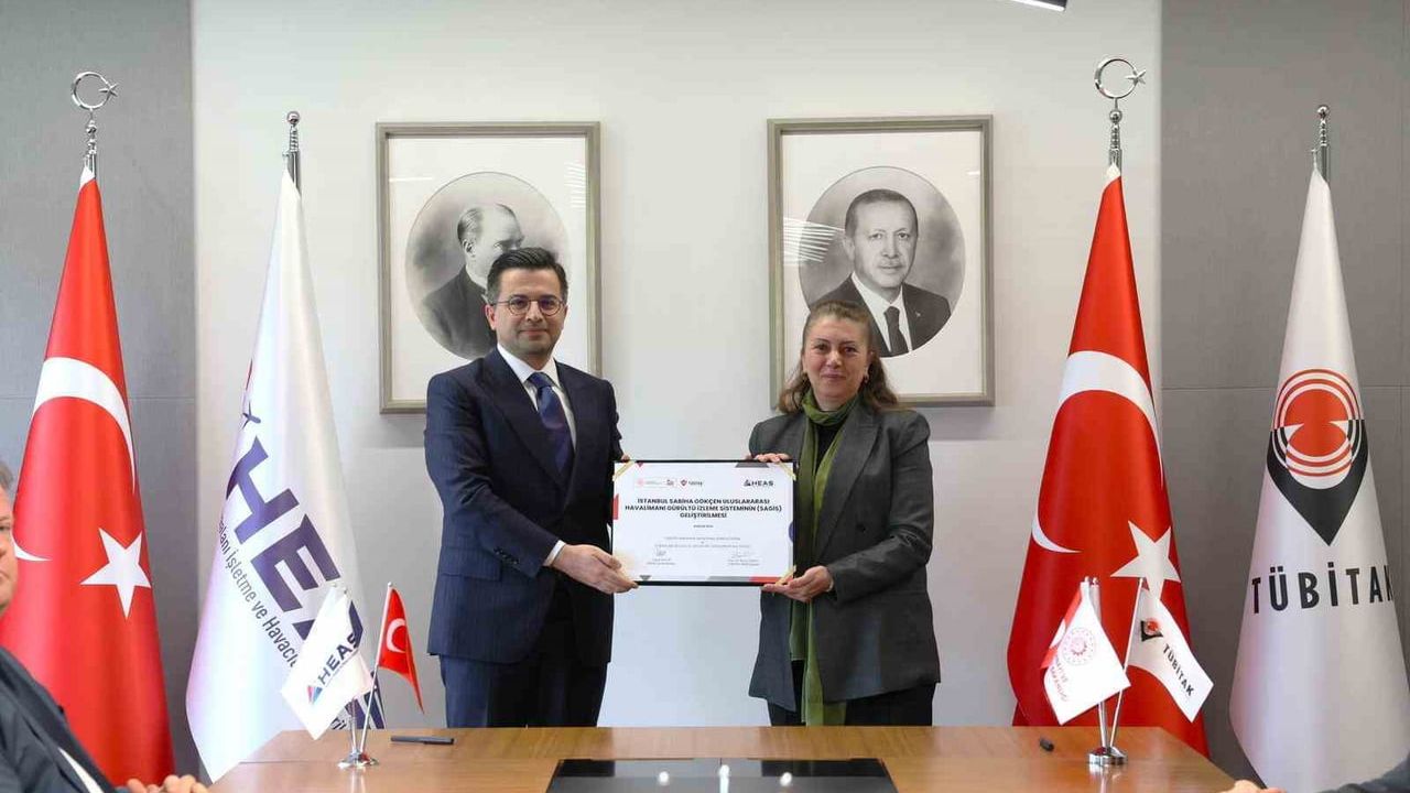 Sabiha Gökçen Havalimanı'nda yapay zekalı gürültü izleme projesi için HEAŞ ile TÜBİTAK MAM mutabakatı