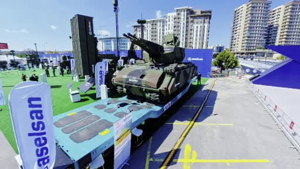 SAHA EXPO'da çok katmanlı hava savunma sistemleri havadan görüntülendi