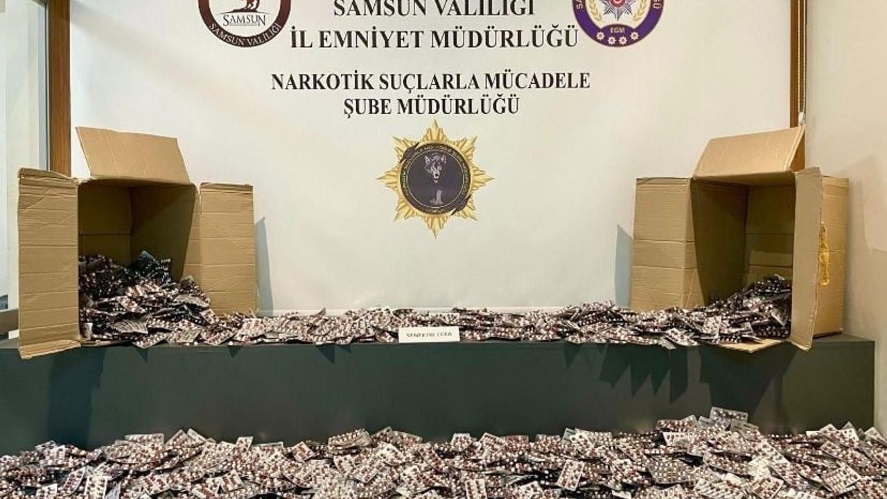 Samsun Atakum'da 24 bin 600 uyuşturucu hap ele geçirildi, 1 gözaltı