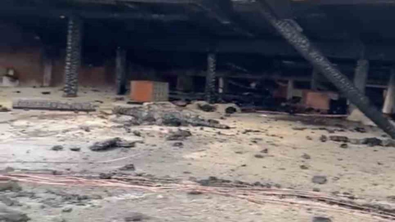 Samsun'da alacak tartışması: Müteahhit yaralandı, inşaatta yangın çıktı