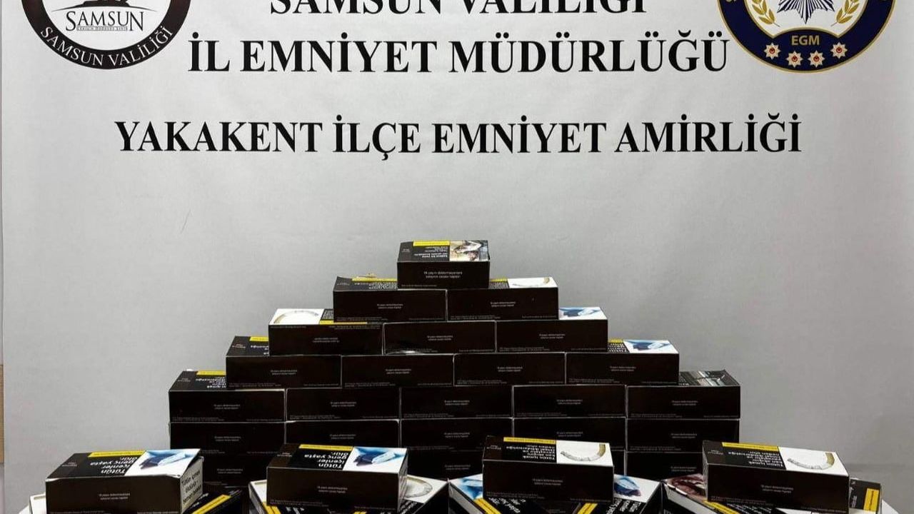 Samsun'da Alaçam ve Yakakent'te 20 bin doldurulmuş makaron ele geçirildi