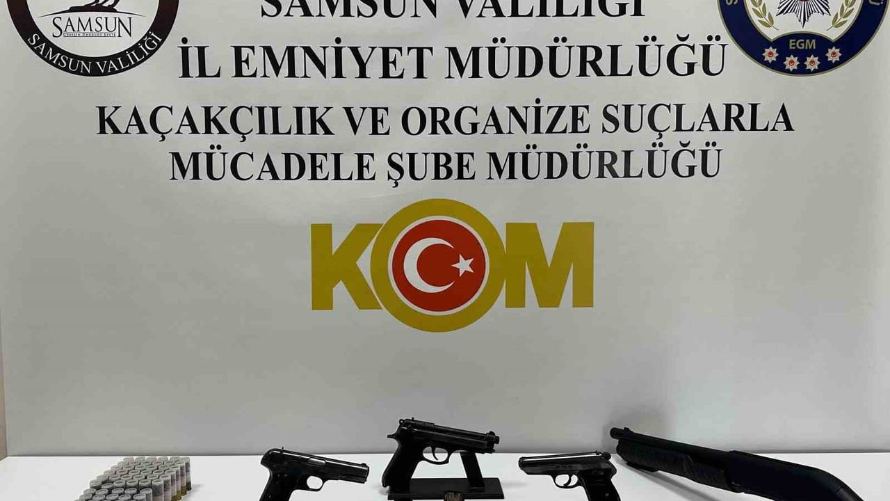 Samsun'da Canik ve Tekkeköy'de ruhsatsız silah operasyonu: 2 kişiye işlem