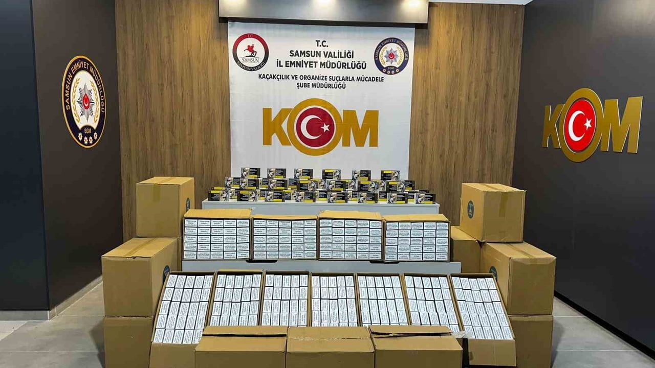 Samsun'da Operasyonlarda 410 Bin Kaçak Makaron ve Gümrük Kaçağı Sigara Ele Geçirildi
