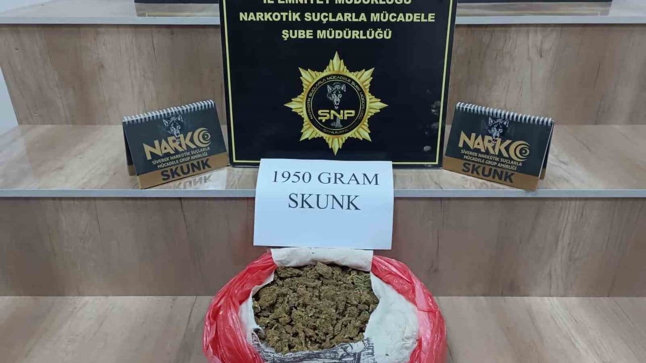 Şanlıurfa'da 4 kilo 250 gram skunk ele geçirildi; 5 kişi tutuklandı