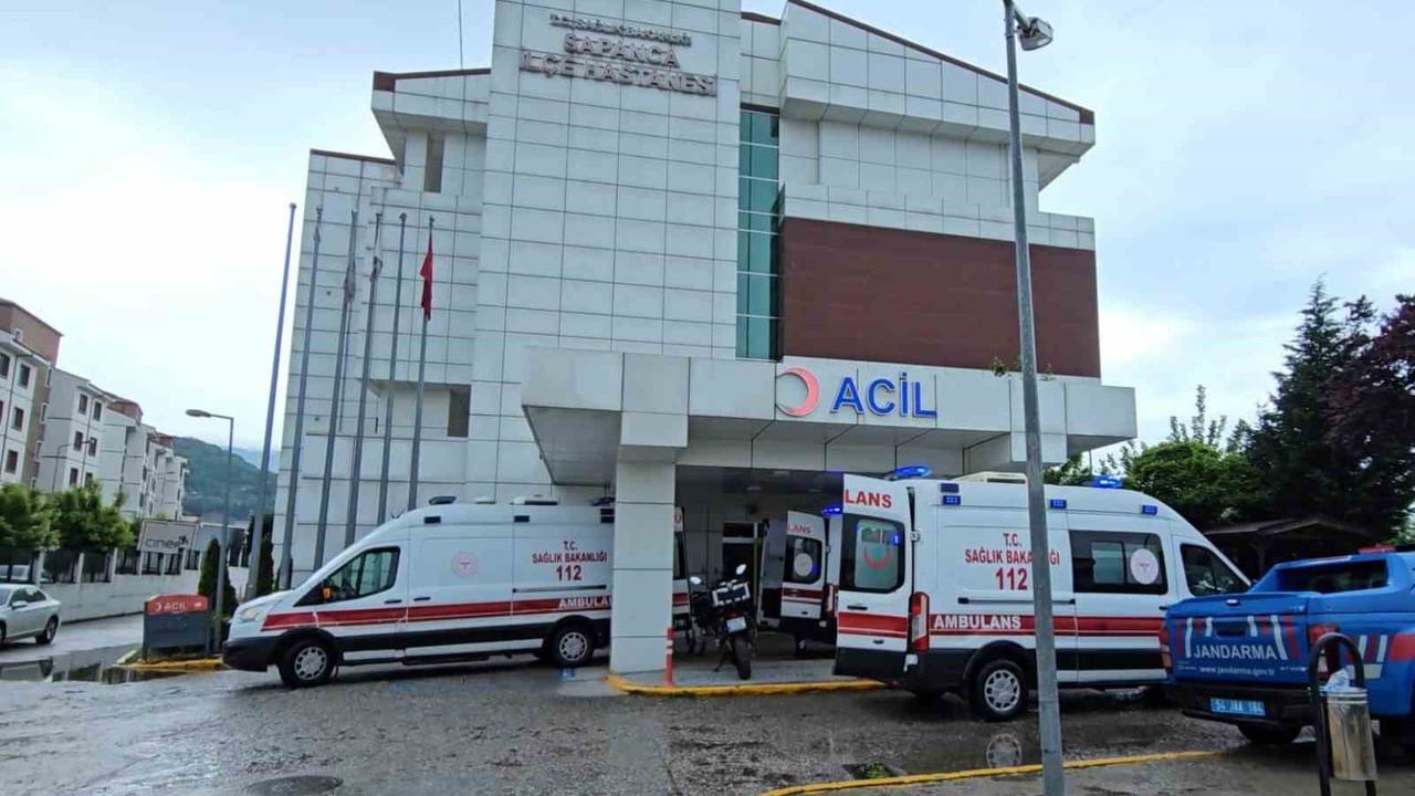 Sapanca'da şarampole uçan hafif ticari araçta 3 kişi yaralandı