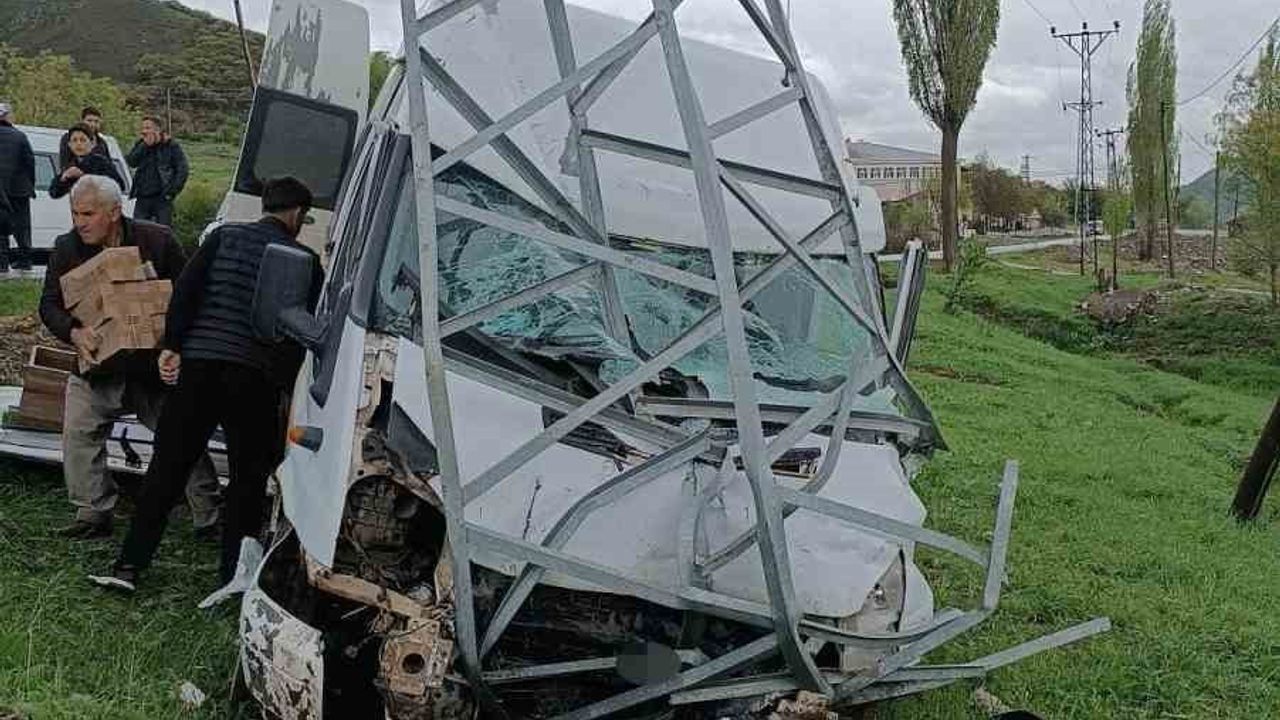 Şemdinli'de yolcu minibüsü elektrik direğine çarptı: 11 yaralı
