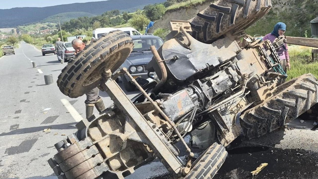 Sındırgı Yaylabayır'da tek taraflı traktör kazası: 1 yaralı