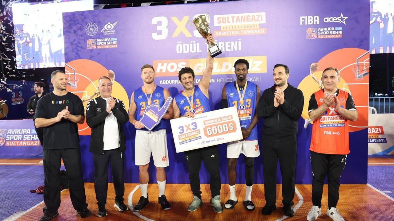 Sultangazi'de 3x3 Uluslararası Basketbol Turnuvası sona erdi; kupalar sahiplerini buldu