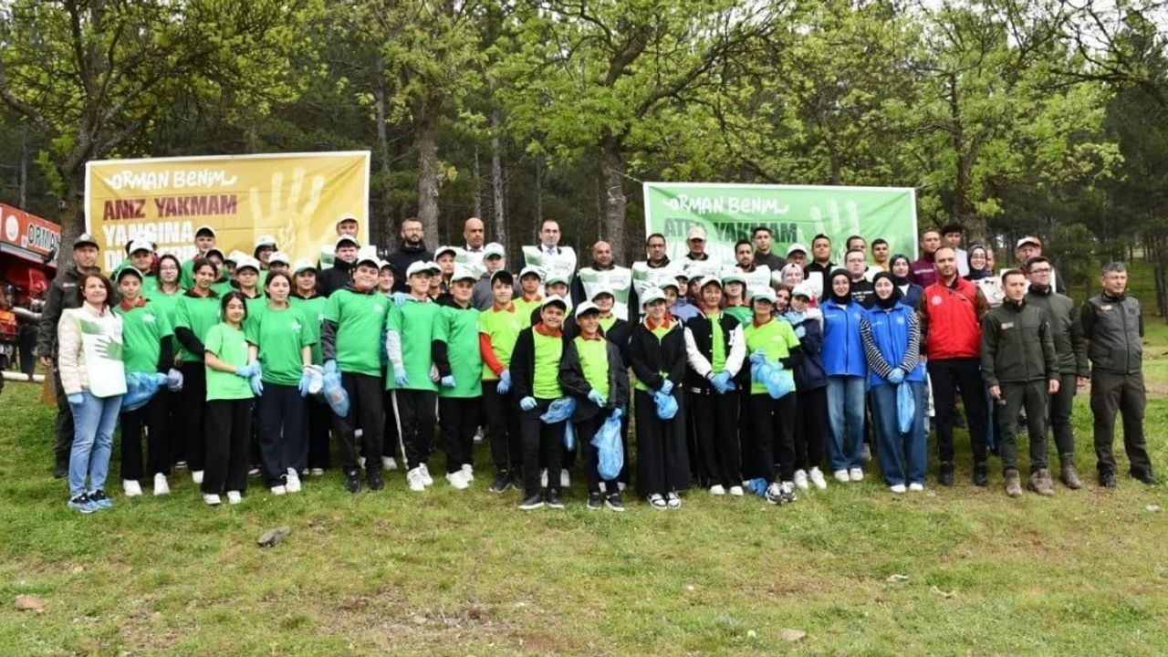 Tavşanlı’da Orman Benim kampanyasıyla çevre temizliği ve farkındalık çalışması