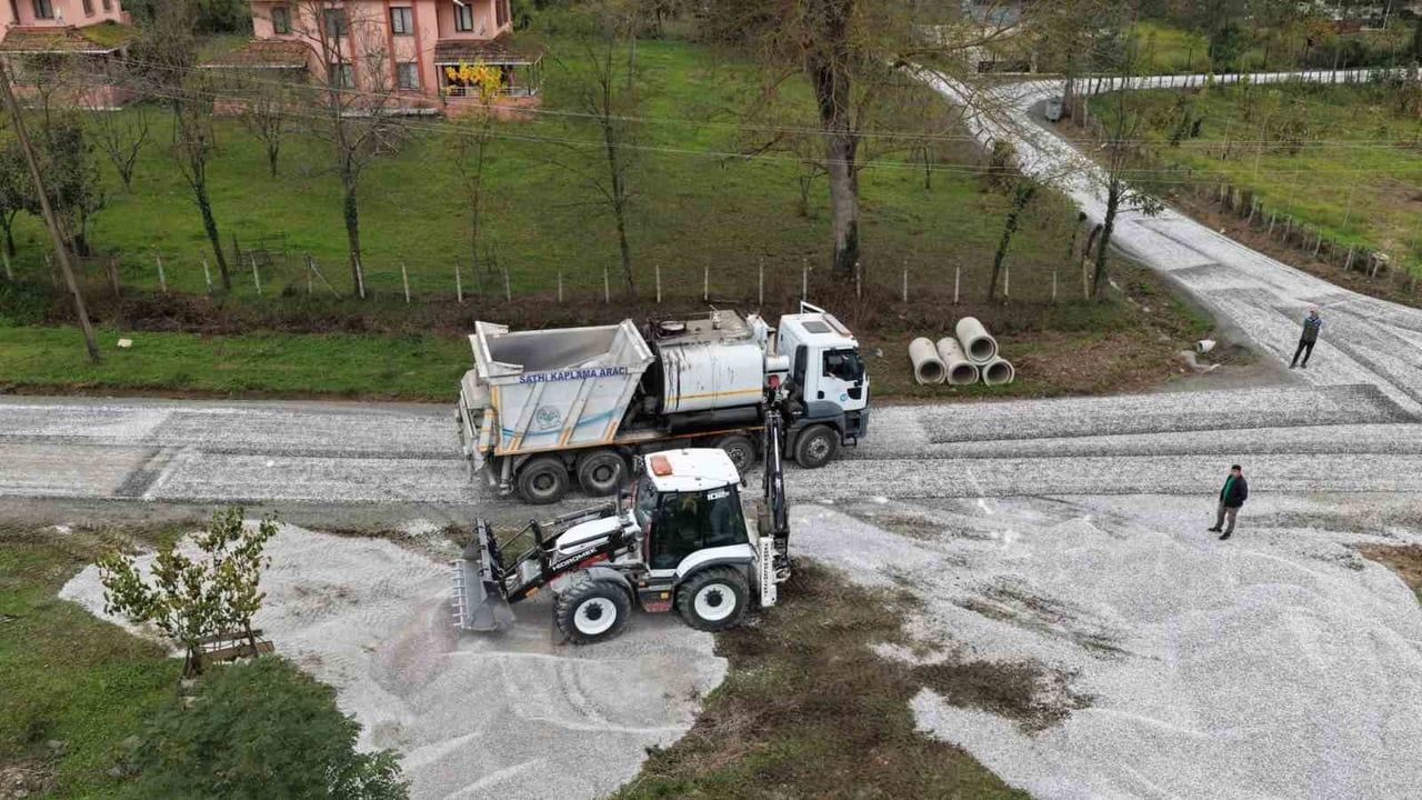 Terme Belediyesi Sathi Kaplama ve Agrega Yıkama Tesisi'ni yeniden kurdu; üretime başladı