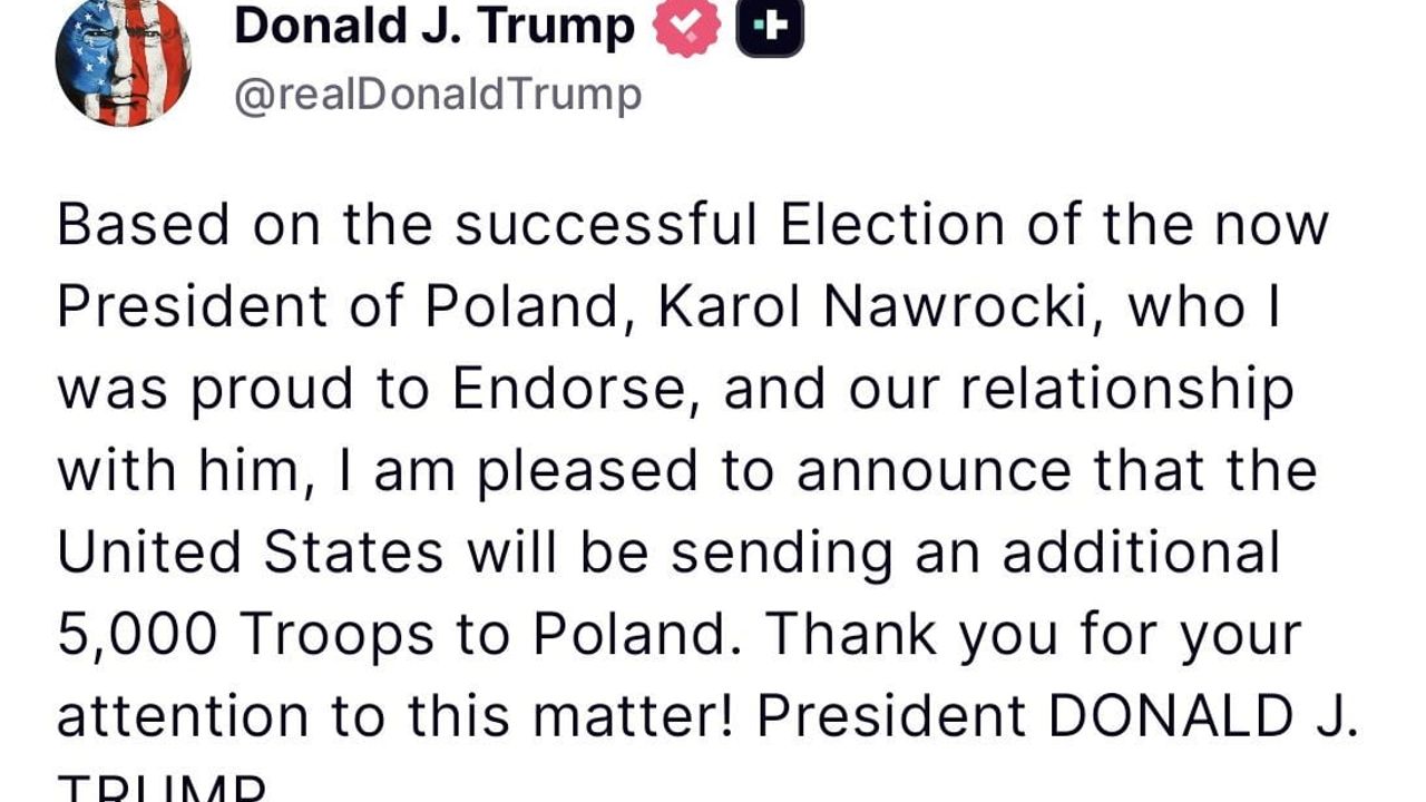 Trump açıkladı: ABD, Polonya'ya 5 bin ek asker gönderecek