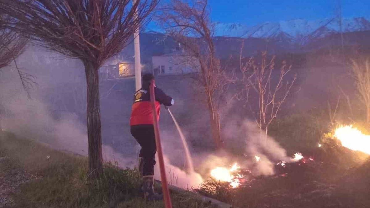 Van Gevaş’te Dereağzı Mahallesi'nde sazlık yangını söndürüldü