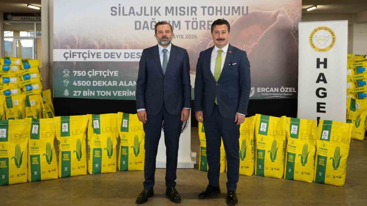 Yenişehir'de 750 çiftçiye yüzde 100 hibeli silajlık mısır tohumu dağıtıldı