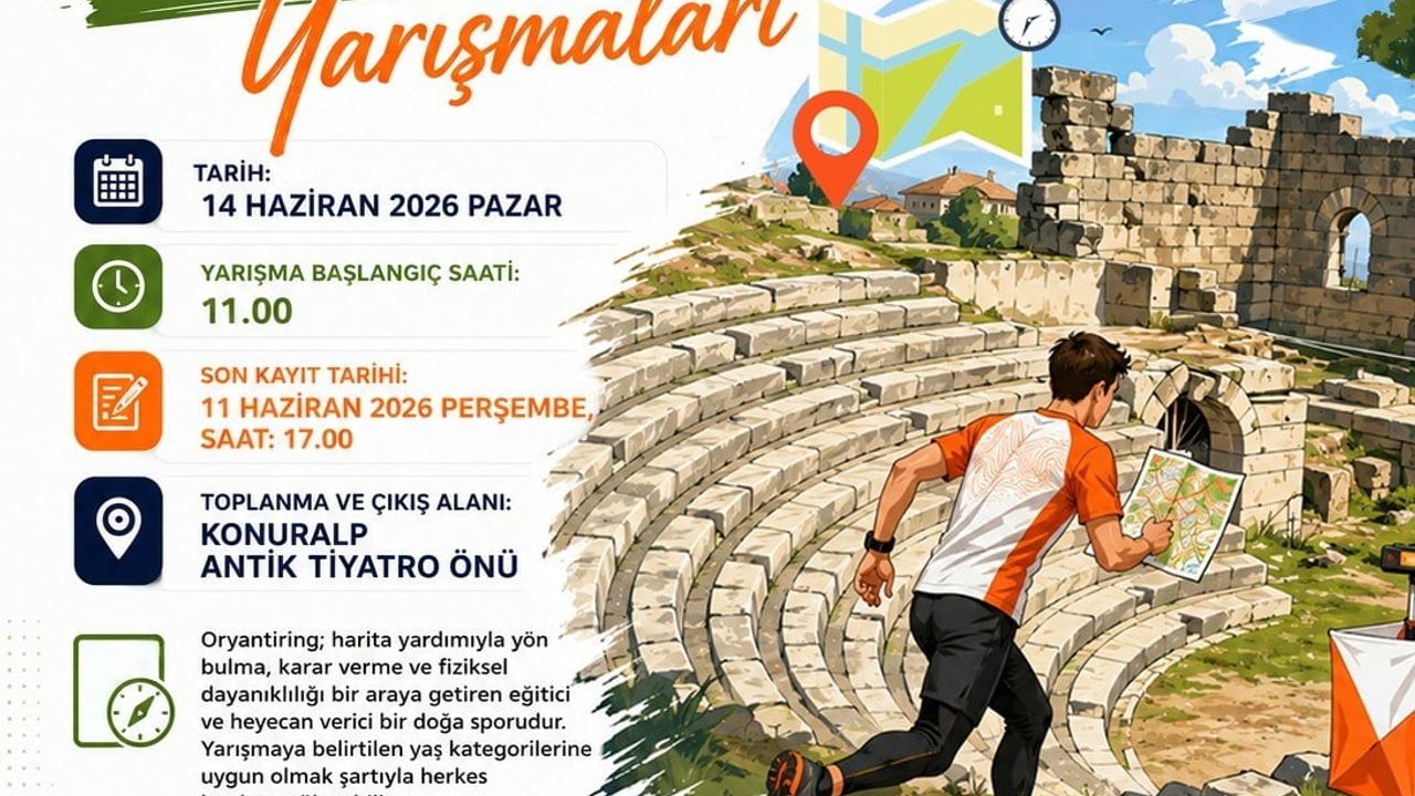 1. Konuralp Gazi Oryantiring Yarışması 14 Haziran'da başlıyor