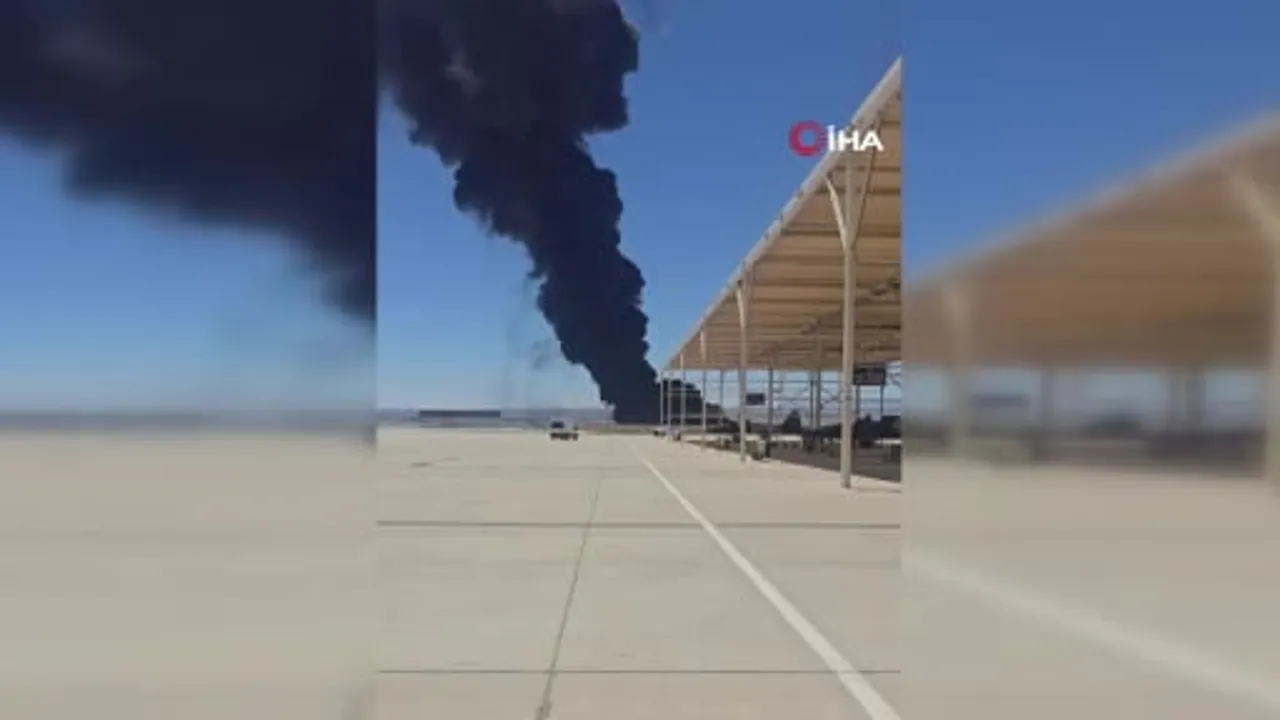 ABD’ye ait B-52 bombardıman uçağı kazasının ardından yeni görüntüler ortaya çıktı