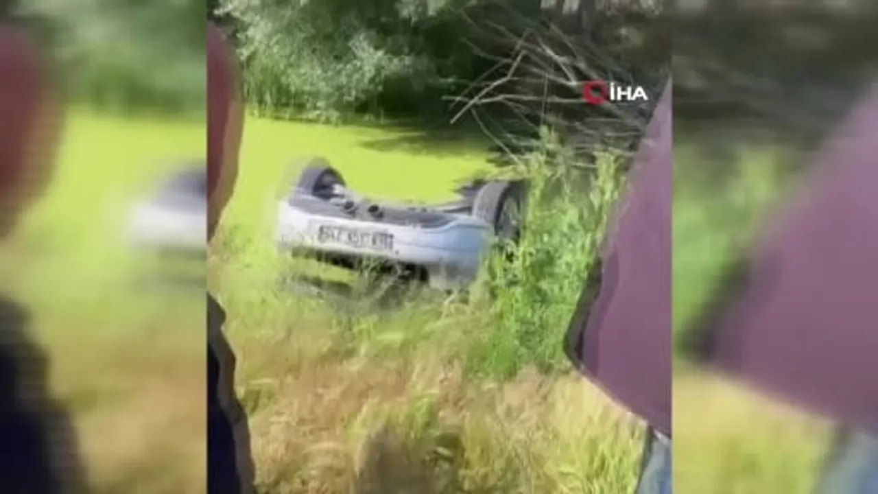 Aksaray'da su dolu drenaj kuyusunda gömülü otomobilden iki ceset çıktı