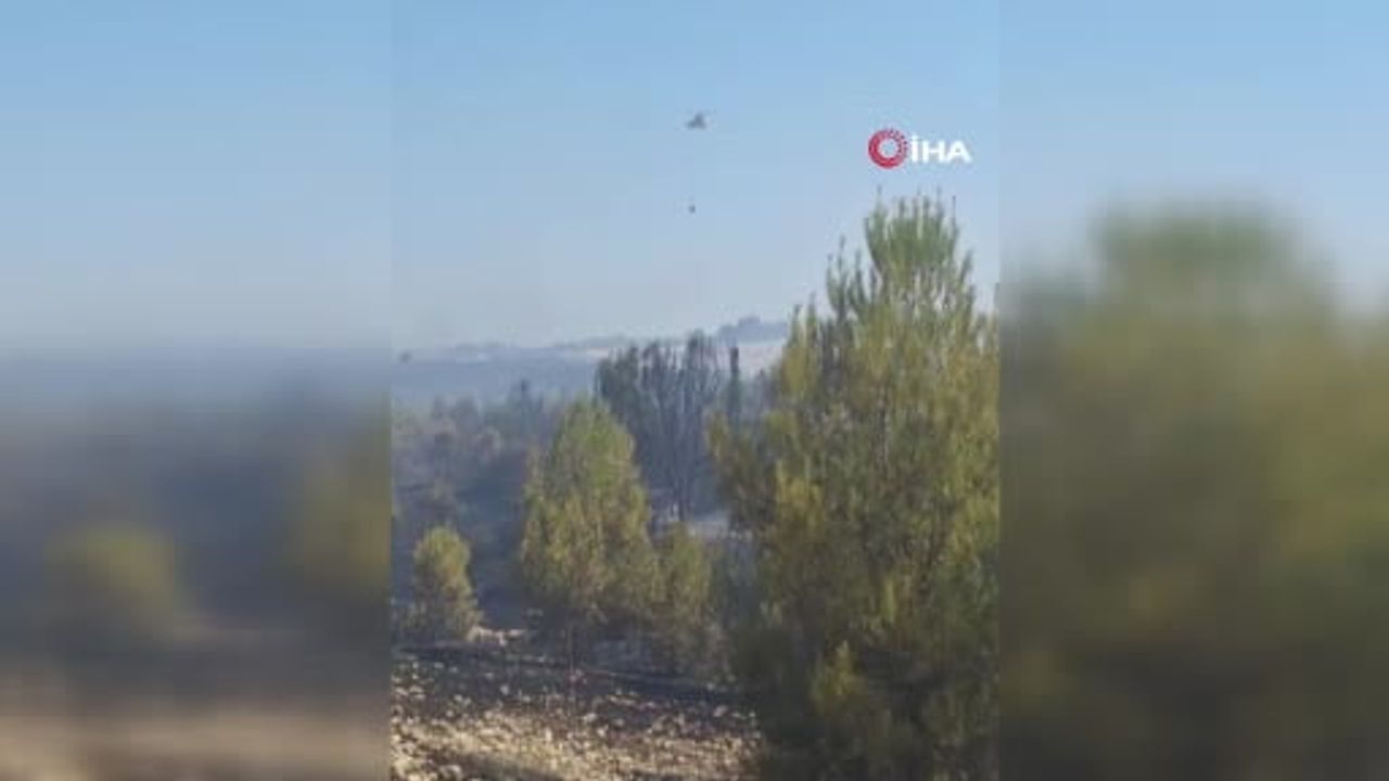 Aksu’da orman yangınına havadan ve karadan müdahale
