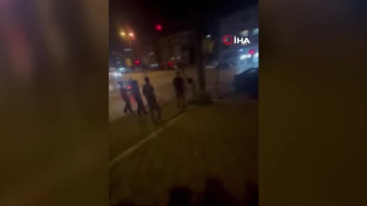 Ankara'da kavga ettiği kişilere silahla saldırdığı iddia edilen kişi kamerada