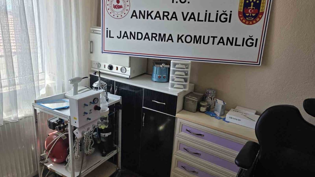 Ankara Kahramankazan'da yetkisiz diş tedavisi yapan şüpheli gözaltına alındı