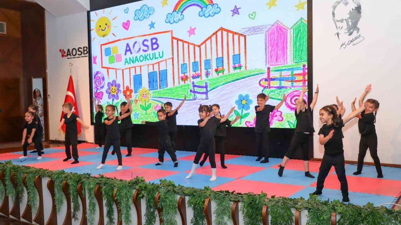 AOSB anaokulu'nda ilk mezuniyet heyecanı