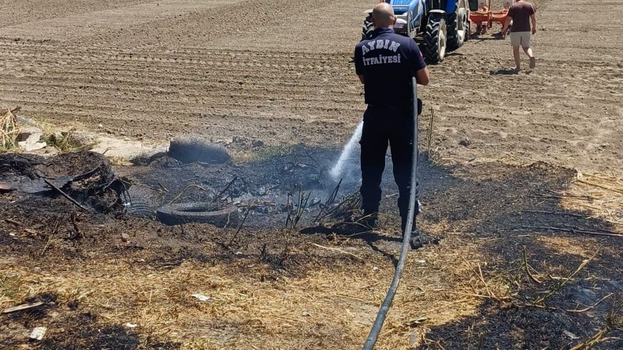 Arazi yangını büyümeden söndürüldü