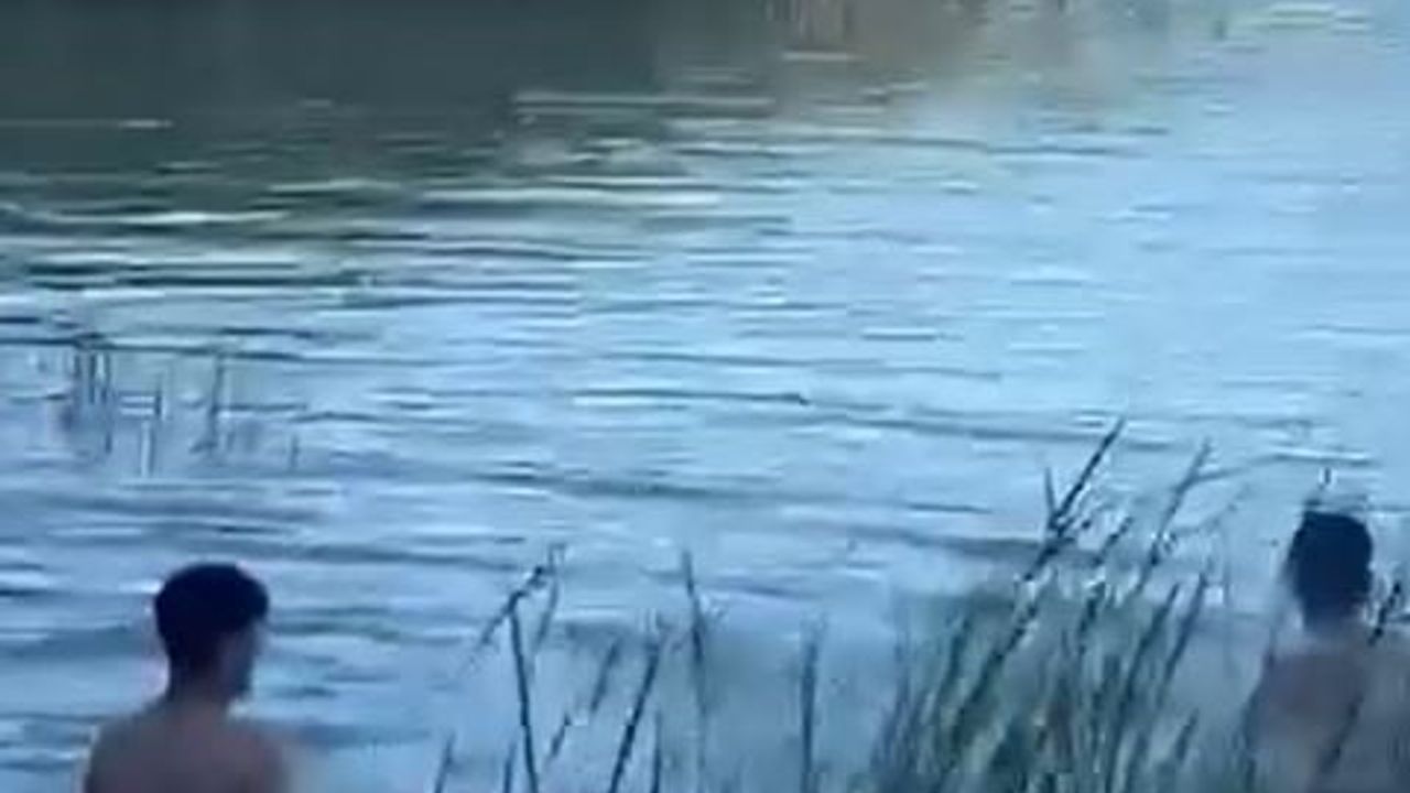 Arnavutköy’de İmrahor Göleti'nde çocukların tehlikeli oyunu kamerada
