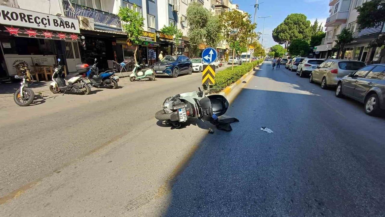 Aydın Efeler'de otomobil ile motosiklet çarpıştı: 1 yaralı