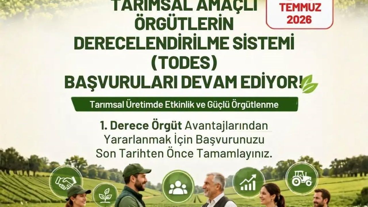 Aydın İl Tarım ve Orman Müdürlüğü'nden TODES başvurusu uyarısı