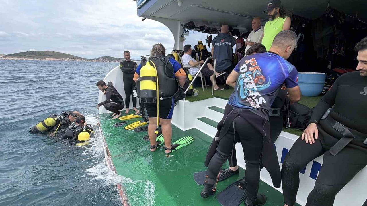 Ayvalık’ta bin 500 yıllık Bizans batığı sportif dalışa açıldı