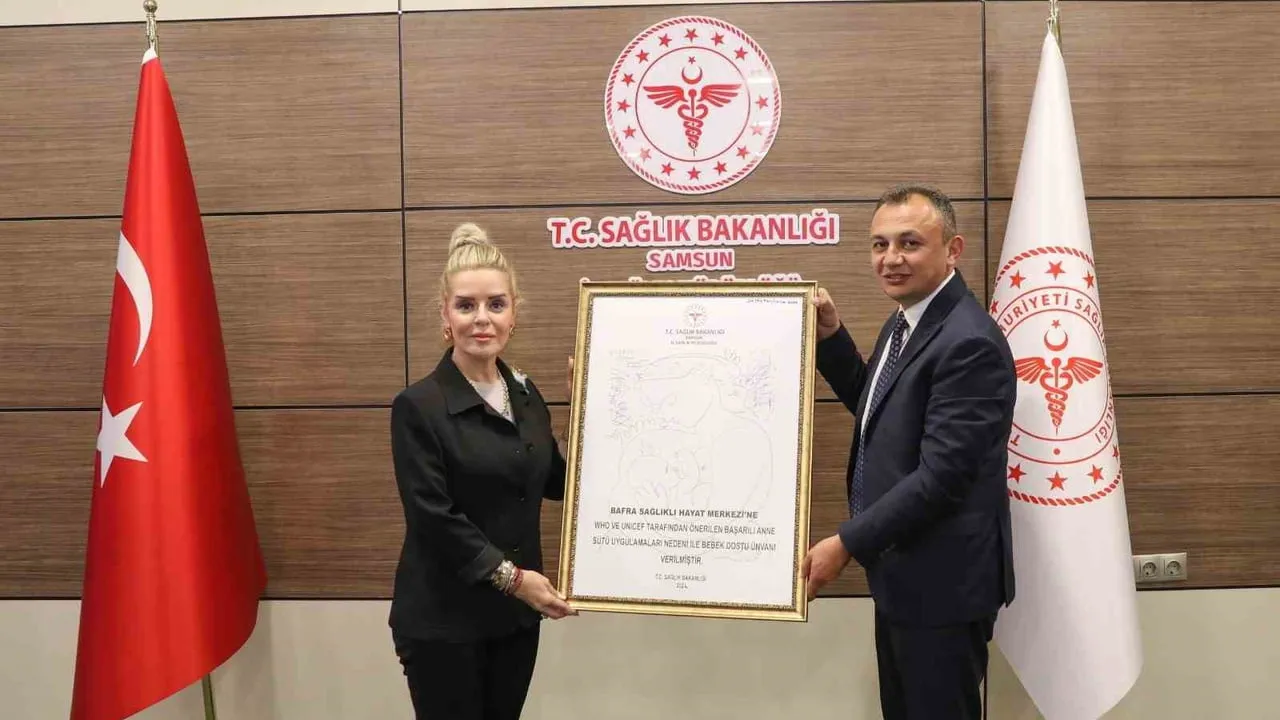 Bafra Sağlıklı Hayat Merkezi bebek dostu ünvanı aldı