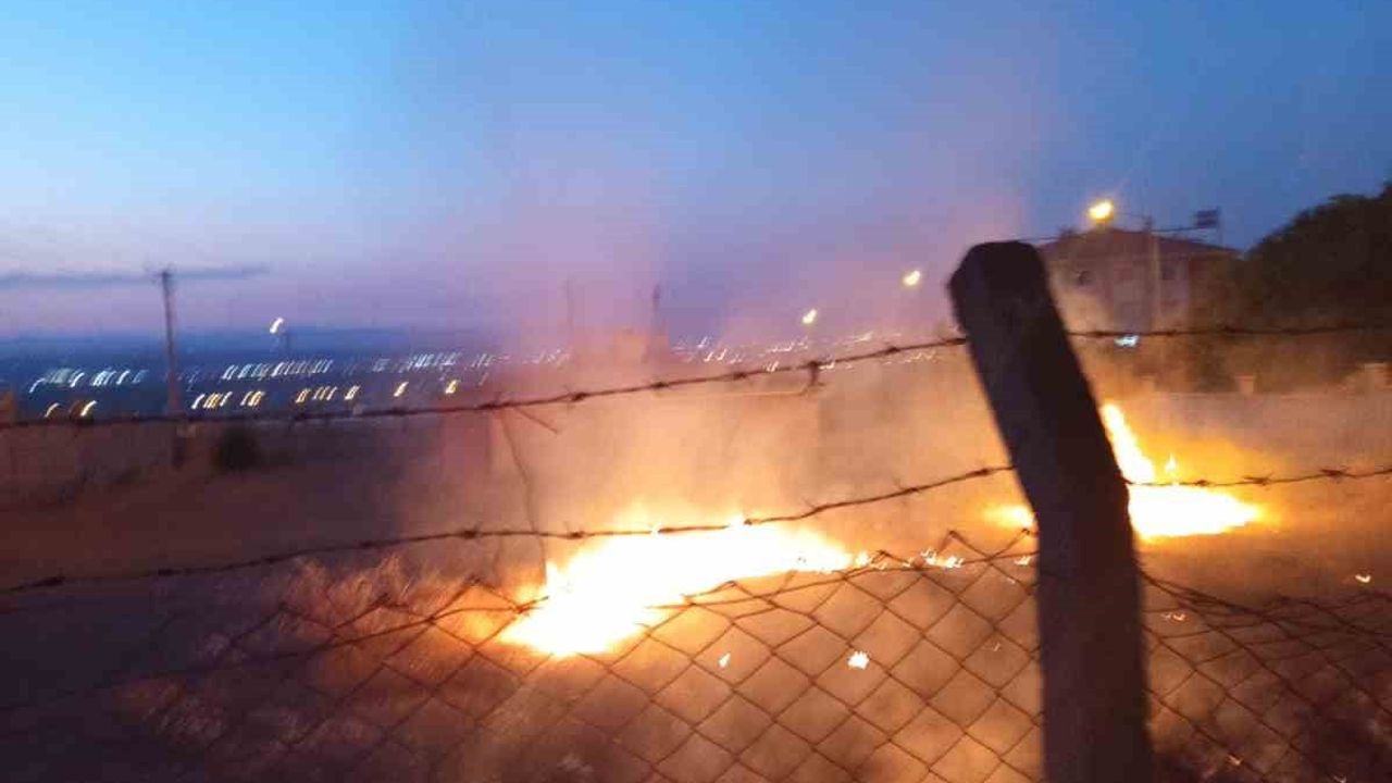 Bahçede çıkan yangın itfaiye müdahalesiyle söndürüldü
