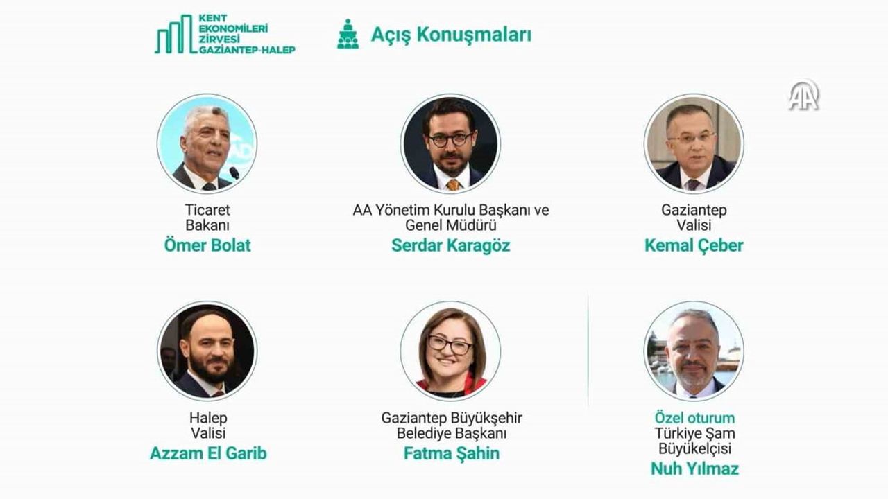 Bakan Ömer Bolat Gaziantep'te: Kent Ekonomileri Zirvesi Gaziantep-Halep Gündeminde