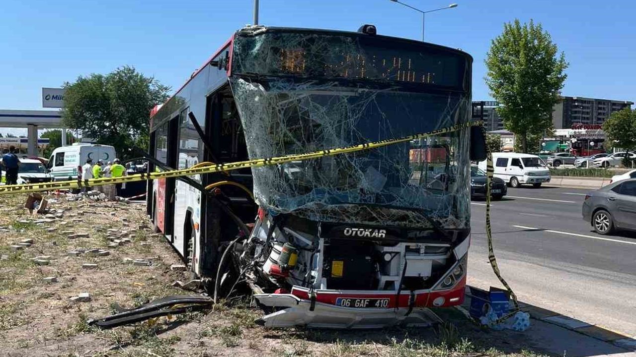 Başkentte EGO otobüsü kaza yaptı: 1 ölü, 9 yaralı