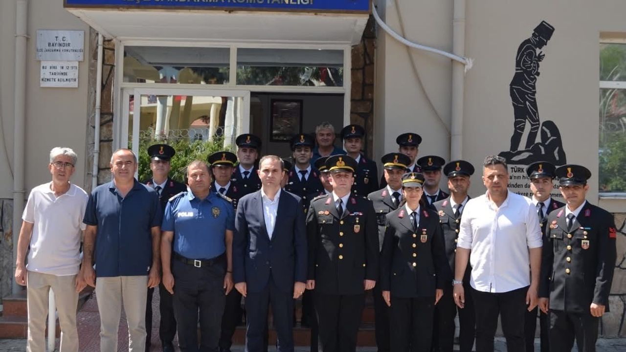 Bayındır Kaymakamı Murat Mete'den Jandarma Komutanlığına 187. Kuruluş Yıldönümü Ziyareti